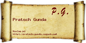 Pratsch Gunda névjegykártya